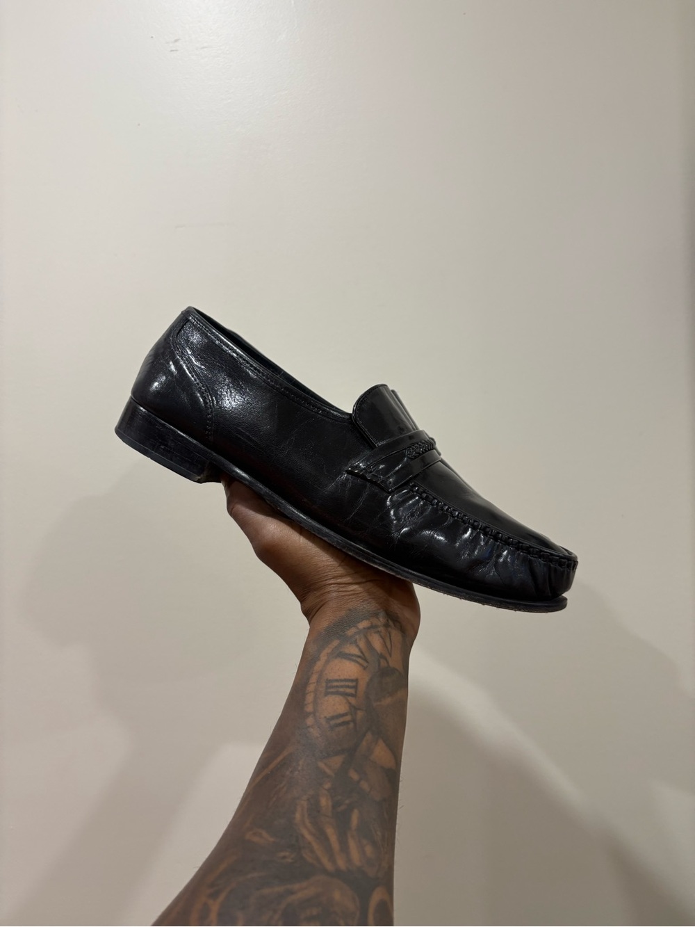 Classic Black Leather Men’s Loafers